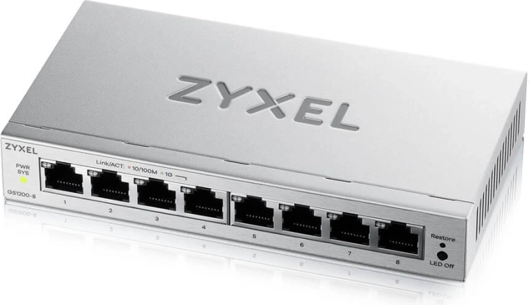 8-poorts gigabit-netwerkswitch ZYXEL GS1200-8 v3