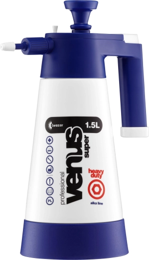 Vernevelaar Venus HD Alkaline 1,5 l – handmatige drukverstuiver voor alkalische middelen