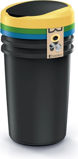 Afvalbak voor gescheiden afval Compacta R Flap set 3×40 l