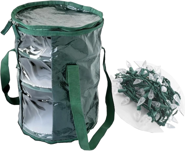 Organizer voor kerstverlichting groen 23 × 30 cm