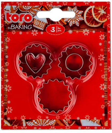 Set uitstekers voor koekjes – gekarteld rondje, 3 stuks TORO