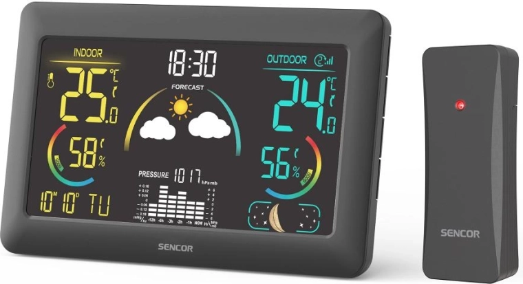 Meteorologisch station Sencor SWS 4900 met draadloze sensor