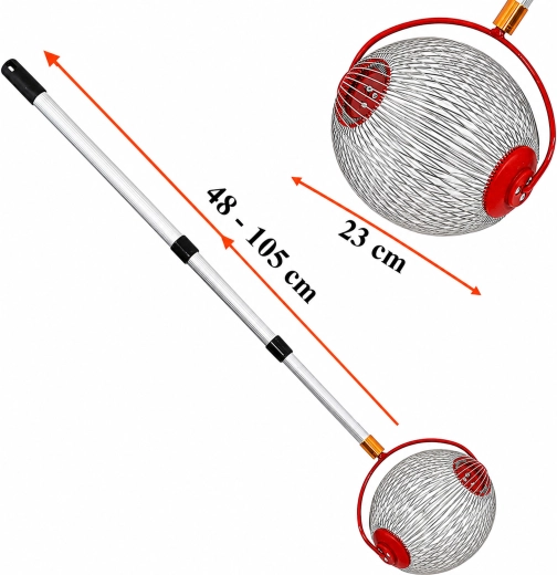 Telescopische verzamelaar voor noten, ballen en fruit 48–105 cm - 1 stuk