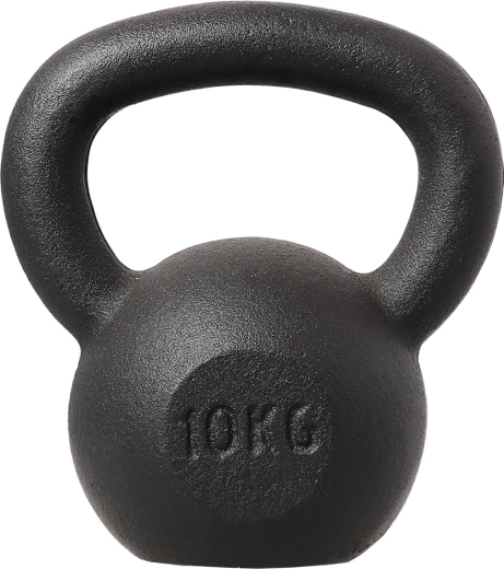 Gietijzeren kettlebell HMS 10 kg, zwart