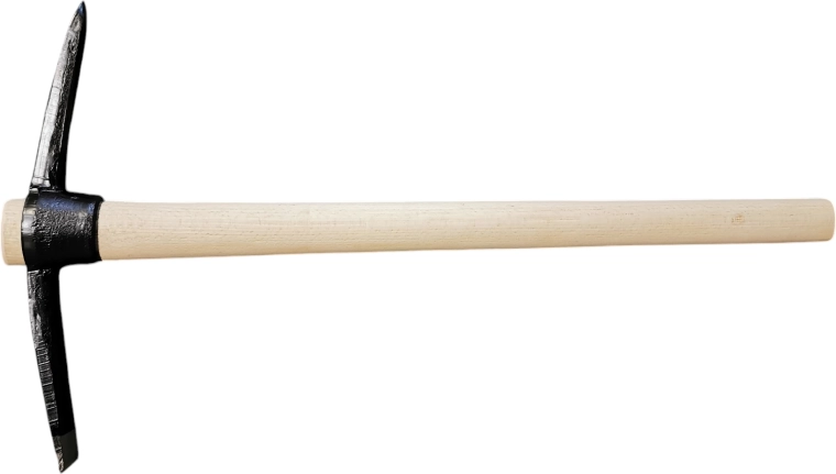 Koevoet/pikhouweel 2,5 kg met houten steel 90 cm