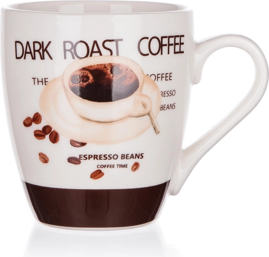 Keramische mok Espresso 240 ml wit/bruin