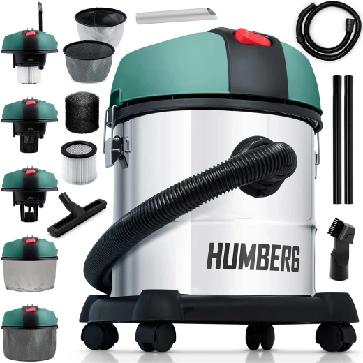 Humberg industriële nat- en droogzuiger 20 l 1200 W