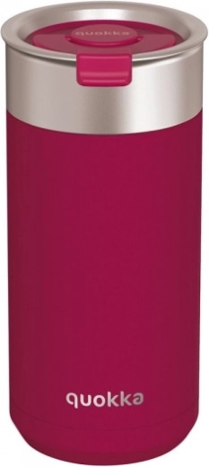 Roestvrijstalen thermobeker Quokka Boost maroon met zeefje wijnrood 400 ml