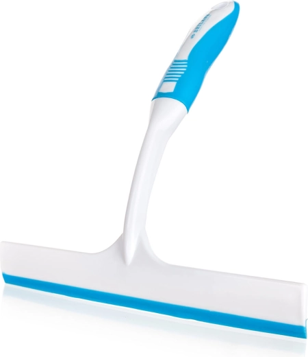 Ruitentrekker met rubber 25 cm EXCLUSIVE, blauw-wit