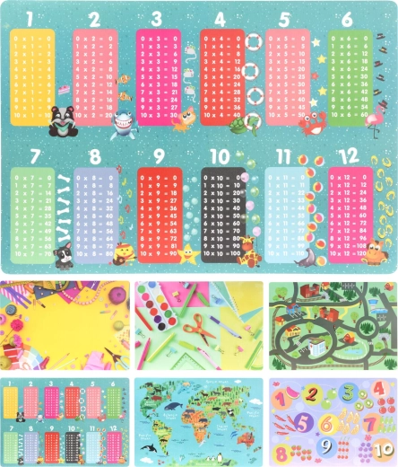 Kinderplacemat van plastic 65 × 45 cm, mix van designs