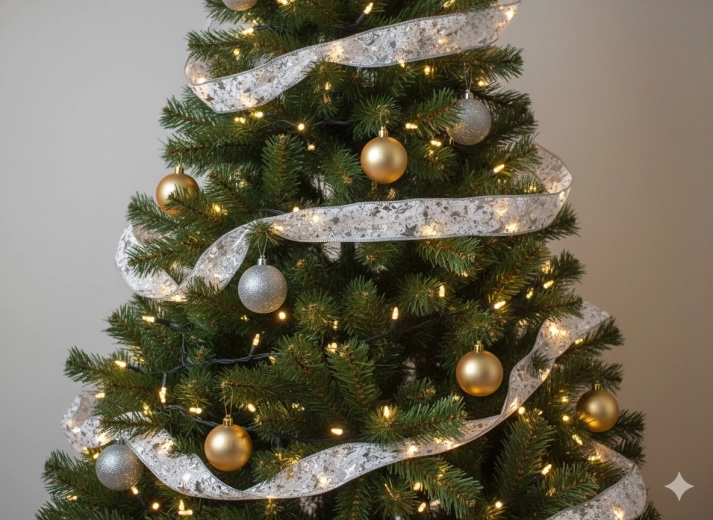 Kerst LED-lint met warm wit licht, 50 LED, op batterijen