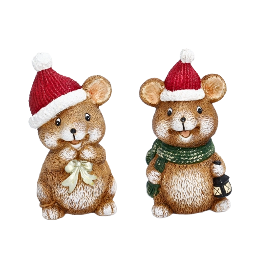 Kerstdecoratief hamsterfiguur - 1 stuk