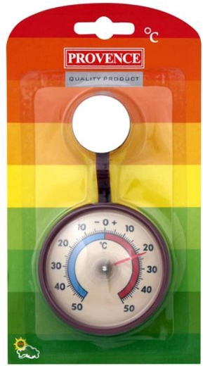 Buitenthermometer PROVENCE met zelfklevende montage -50 tot +50 °C