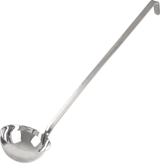RVS gastro soeplepel 55 cm, diameter 14 cm
