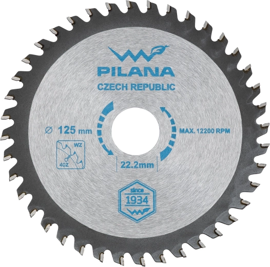 Zaagblad PILANA 125 mm, 40 tanden, SK voor hout