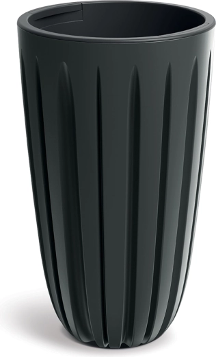 Bloempot Wario 29 cm antraciet met binneninzet