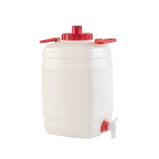 Kunststof vat 25 l met deksel, handgreep en ontluchting