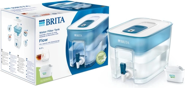 BRITA Flow waterfilterdispenser 8,2 l + MAXTRA PRO-filter