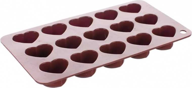 Siliconen vorm voor 15 hartjes