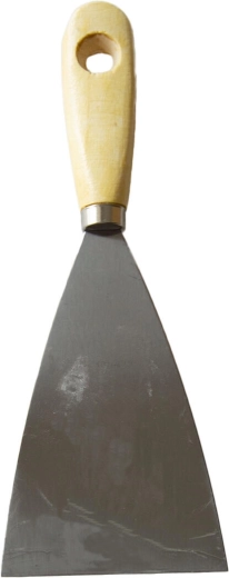 Roestvrijstalen wigspatel 80 mm met houten handvat