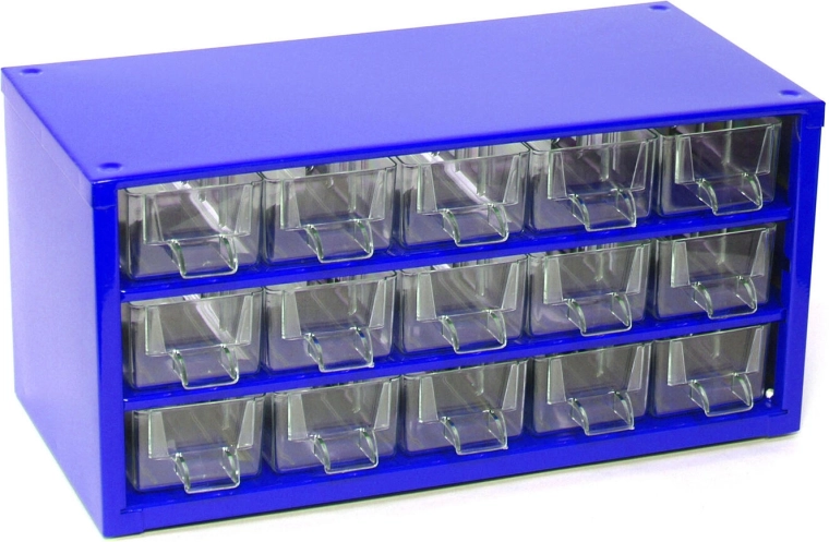 Metalen opbergkast met 15 kleine lades 30,5 × 15 × 15,5 cm TOKOZ