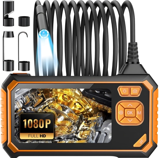 Inspectie-endoscoopcamera Renew Force met LCD 4,3", 5 m, Full HD, IP67 (oranje) - 1 stuk
