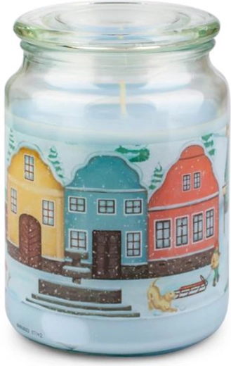 Geurkaars in glas PROVENCE dorpje 95 uur