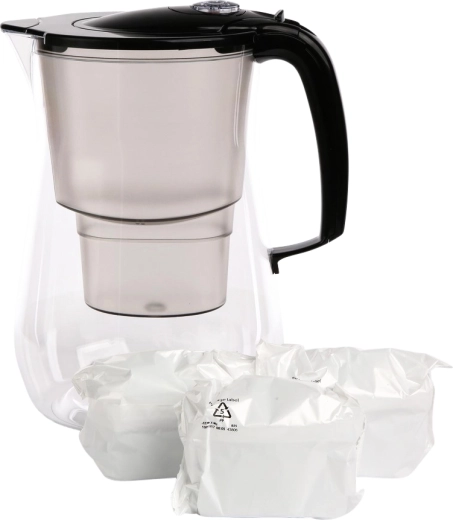 Filterkan Onyx 4,2 l zwart + 3× magnesiumfilterpatroon
