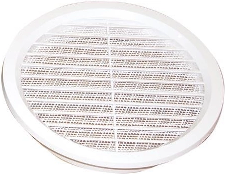 Kunststof ventilatierooster met gaas, diameter 125 mm – Wit