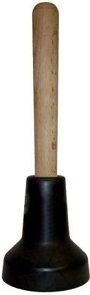 Ontstopper voor afvoeren zwart 9 cm