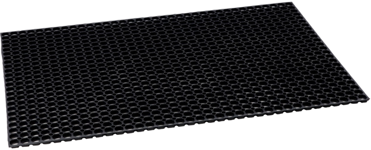 Rubberen mat met honingraatstructuur 100 × 150 cm, zwart