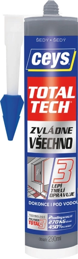Universele lijm en kit 290 ml grijs CEYS TOTAL TECH