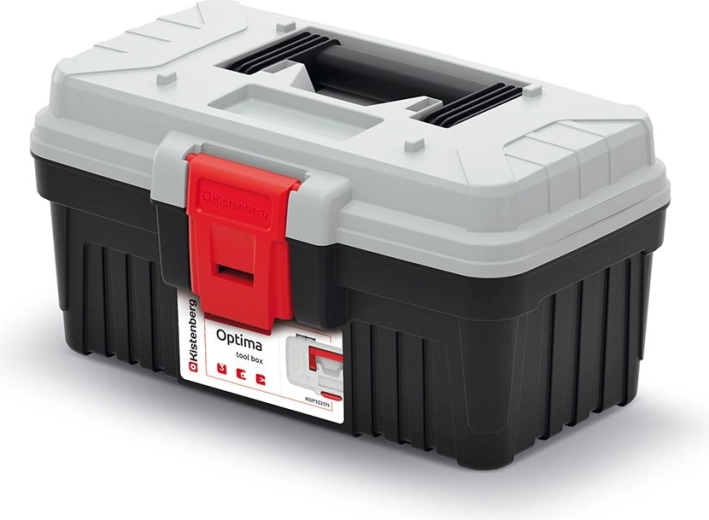 Gereedschapskoffer Optima zonder vakverdelers 296 × 178 × 153 mm – grijs
