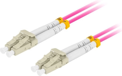 Duplex optische patchcord MM LC/UPC–LC/UPC OM4 50/125 LSZH 5 m paars - 1 stuk