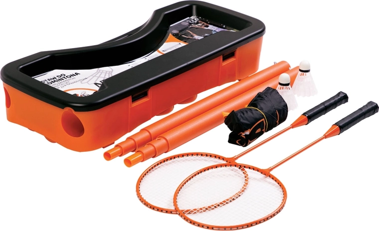 Opvouwbare NILS badmintonset met koffertje en net