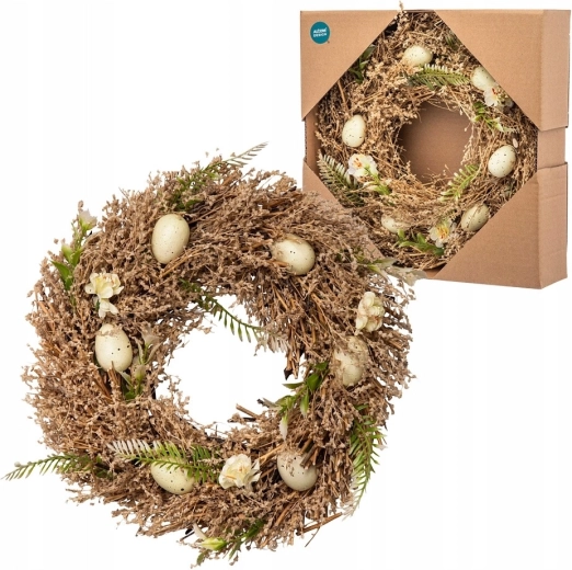 Boho beige lente-krans 30 cm