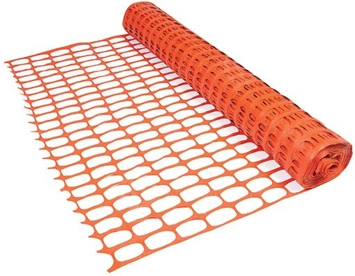 Beschermnet oranje 1 × 30 m, maas 90 × 26 mm