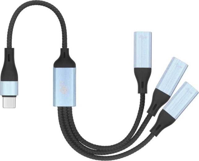 USB‑C-kabelsplitter – 3× USB‑C