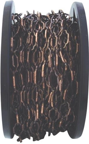 Stalen ketting Z310/4, bruin geblauwd, 30 m