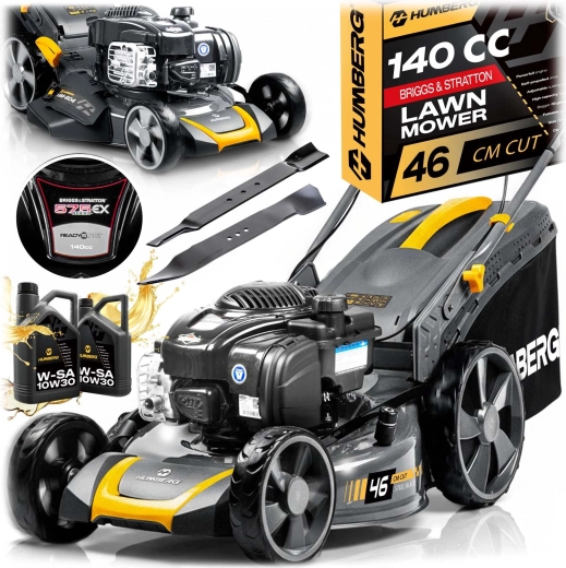 Benzinemaaier met zelfaandrijving 46 cm, mulchen, opvangzak 70 l, motor BRIGGS & STRATTON 140 cc