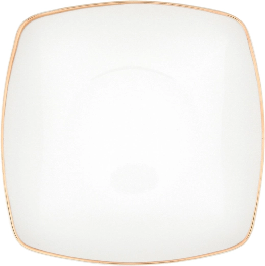 MariaPaula Moderna vierkant diep bord met gouden rand 18,5 cm