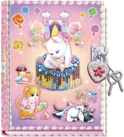 PECOWARE kinder dagboek met katten en slot