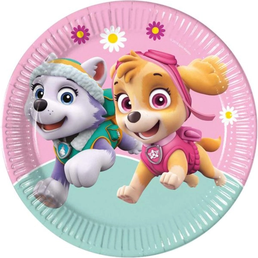 Papieren borden PAW PATROL 23 cm, 8 st.