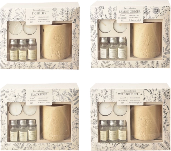 Keramische aromalamp – set van 6 stuks (mix van 4 designs)