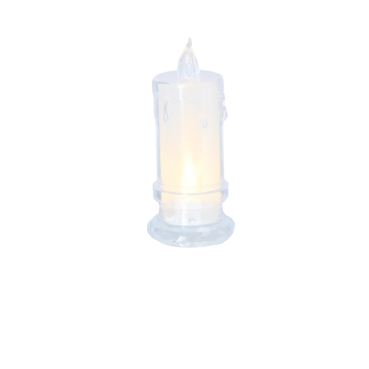 LED-kaars 10,5 cm halftransparant, mix van effecten