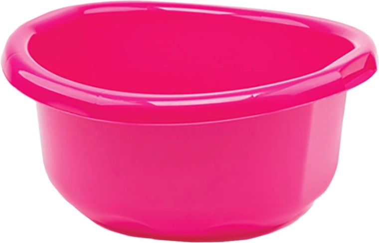 Diepe plastic kom met handgrepen 20 l, diameter 45,5 cm, mix van kleuren