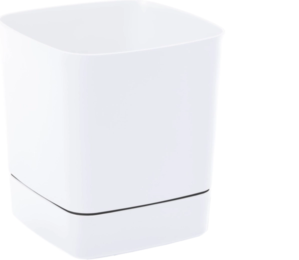 Bloempot met onderschotel Clima 19 × 19 cm wit