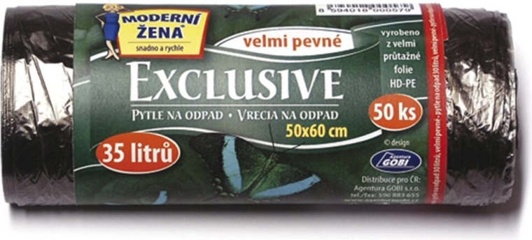 Vuilniszakken Exclusive 35 l zwart 50 stuks