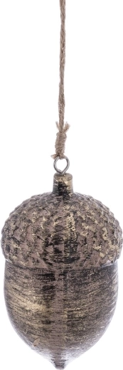 Hangdecoratie eikel bruin