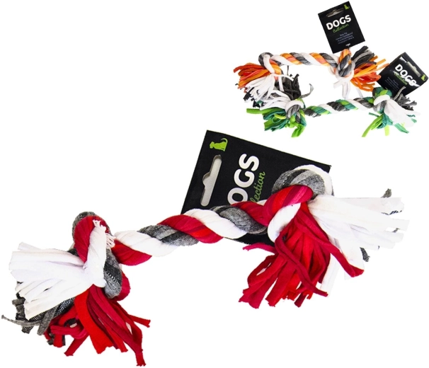 Hondenspeeltje – knoop 24 cm (3 kleurvarianten)